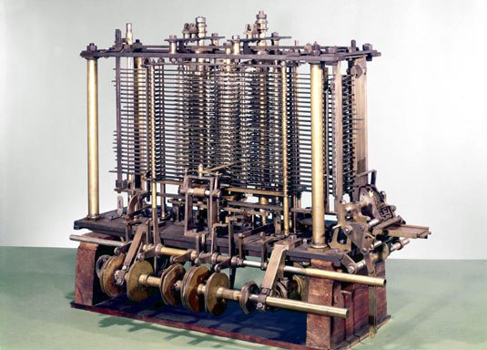 Modelo experimental do Mecanismo Analítico de Babbage, concluído após a sua morte (Museu da Ciência) 