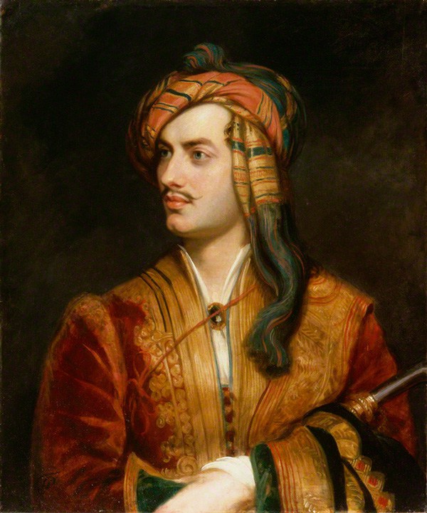 Lord Byron em vestido albanês (Retrato de Thomas Phillips, 1835)/ Wikimedia Commons